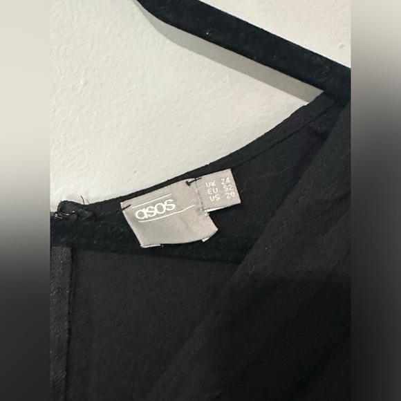 ASOS Curve Black Formal Vneck Romper Sz 20 - Picture 2 of 6